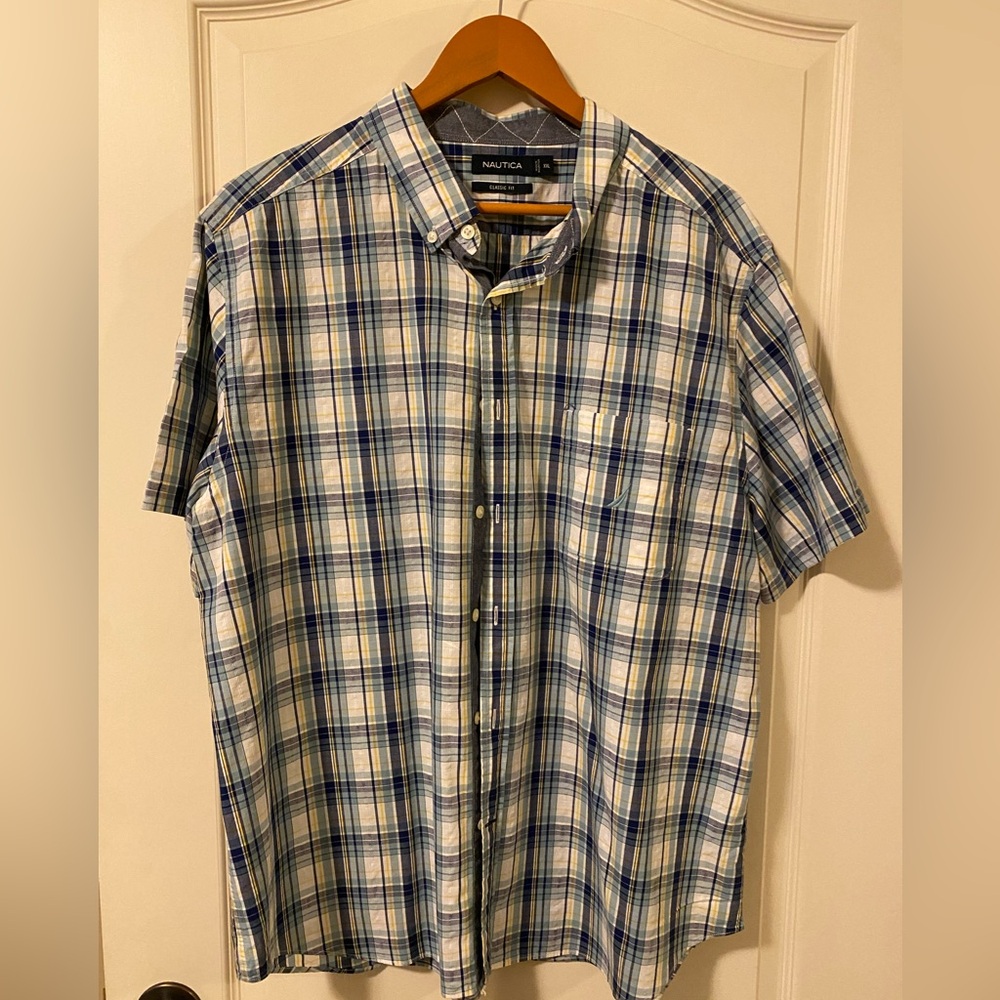 EUC Nautica Men’s Short Sleeve Dress Shirt Size XXL